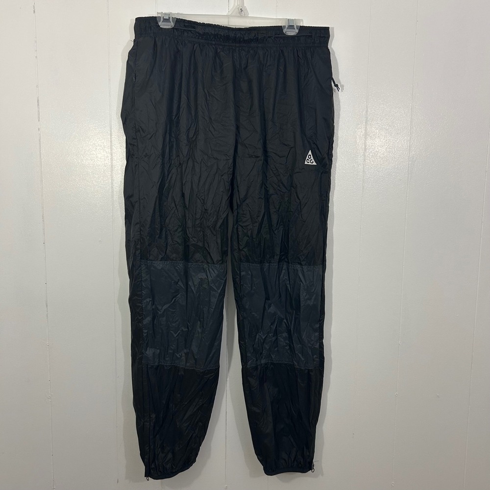 Nike ACG Mens Nylon Track Pants Black‎ Windbreaker Joggers Medium M DB1134-010